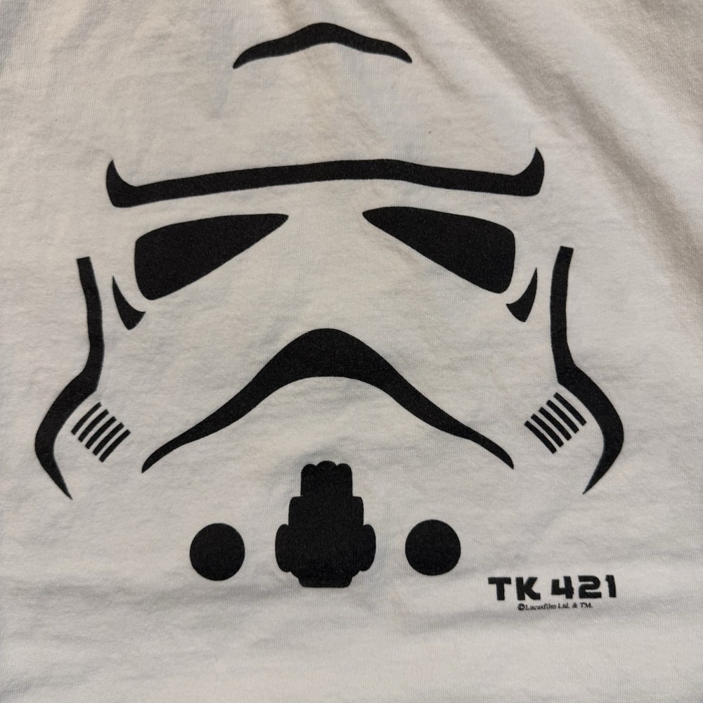 Vintage Star Wars Storm Trooper TK 421 T-Shirt Size Large Ringer Y2K - Picture 3 of 9